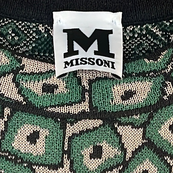 Missoni Green and Black Patterned Mini Dress - Picture 4 of 16